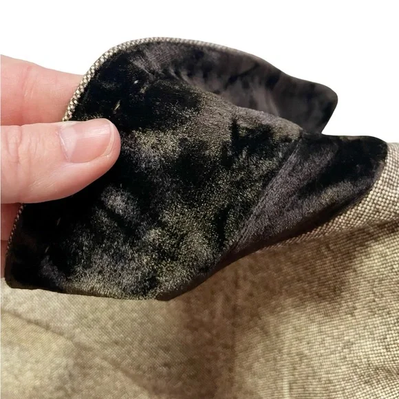 Escada Silk Wool Asymmetrical Blazer EU 36 Gold Button Taupe - Picture 7 of 7